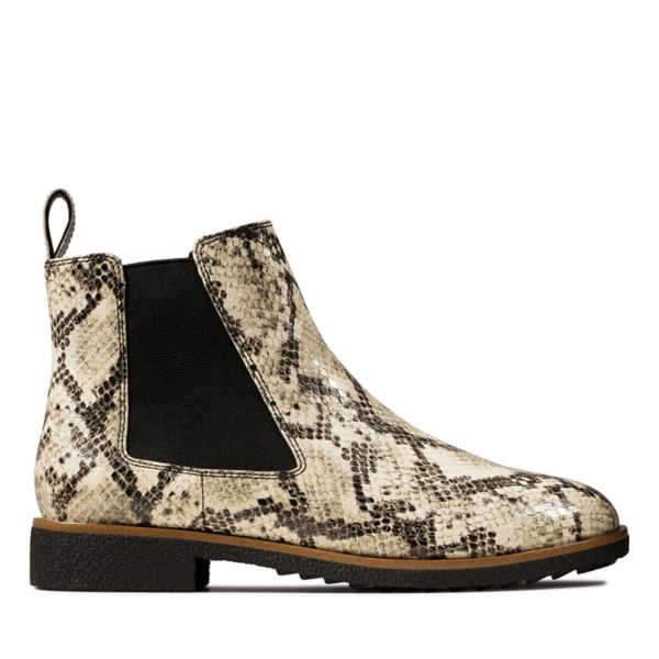 Clarks Womens Griffin Plaza Ankle Boots Snake | CA-2709561